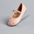 Cat Face Embellished Ballerina Shoes with Elasticated Strap - White / 20