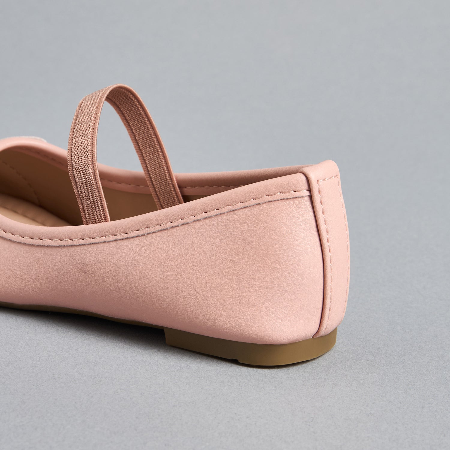 Cat Face Embellished Ballerina Shoes with Elasticated Strap