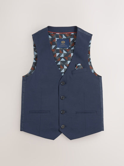 Dark Blue Waistcoat (12mths-16yrs) - 12-18 Months (80-86cm)