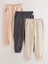 Charcoal/Cream/Tan 3 Pack Joggers Set (3mths-7yrs) - Size 3-6 Months (62-68cm) - Charcoal/Cream/Tan
