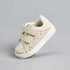 All-Over Floral Print Sport Shoes with Hook and Loop Closure - Cream / 20