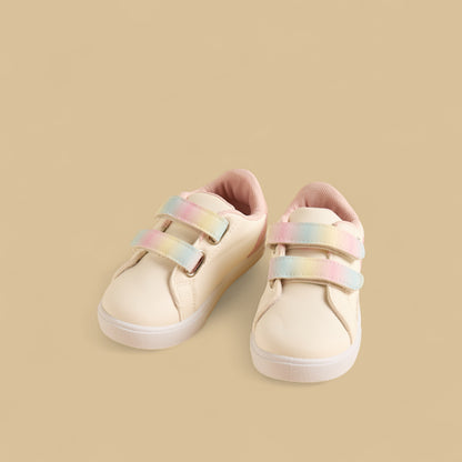 Unicorn Print Sneakers with Hook and Loop Closure