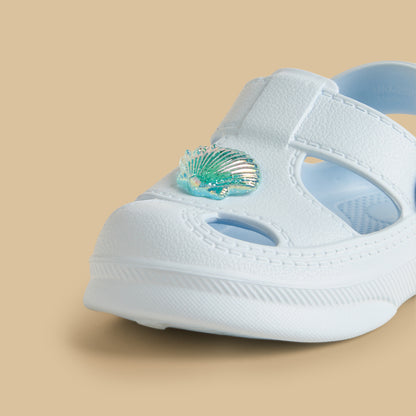 Seashell Accent Backstrap Clogs