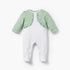 Juniors Cotton Round Neck Long Sleeves Sleepsuit with Bolero Overlay - White / 9-12 mths