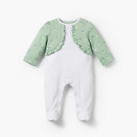 Juniors Cotton Round Neck Long Sleeves Sleepsuit with Bolero Overlay-undefined-image-1