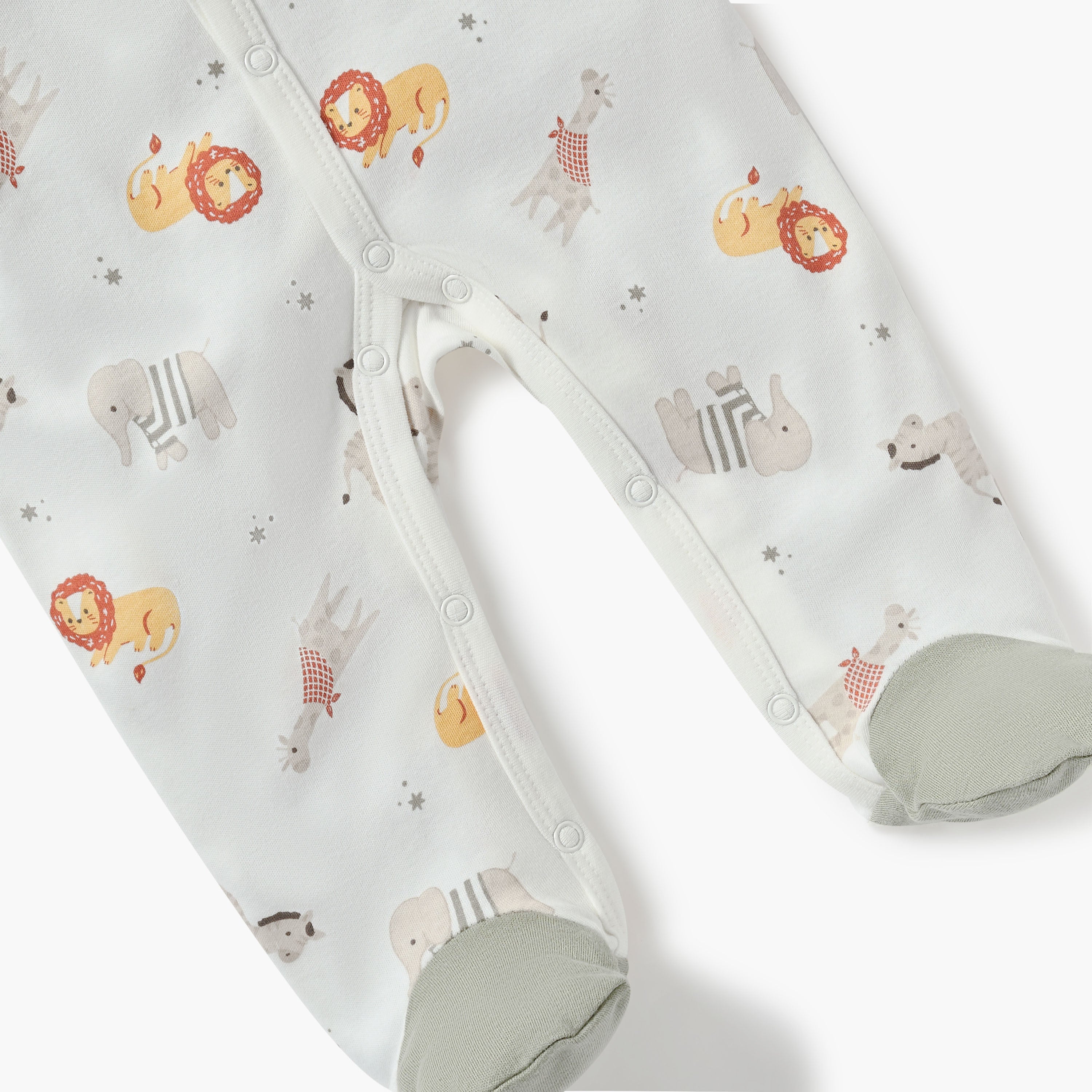 Juniors Animal Print Sleepsuit with Long Sleeves