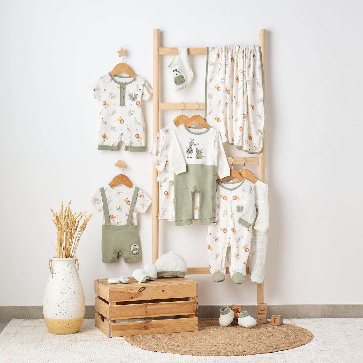 Juniors Animal Print Sleepsuit with Long Sleeves