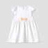 Juniors All-Over Floral Print A-line Dress with Bow Detail - White / 12-18 mths