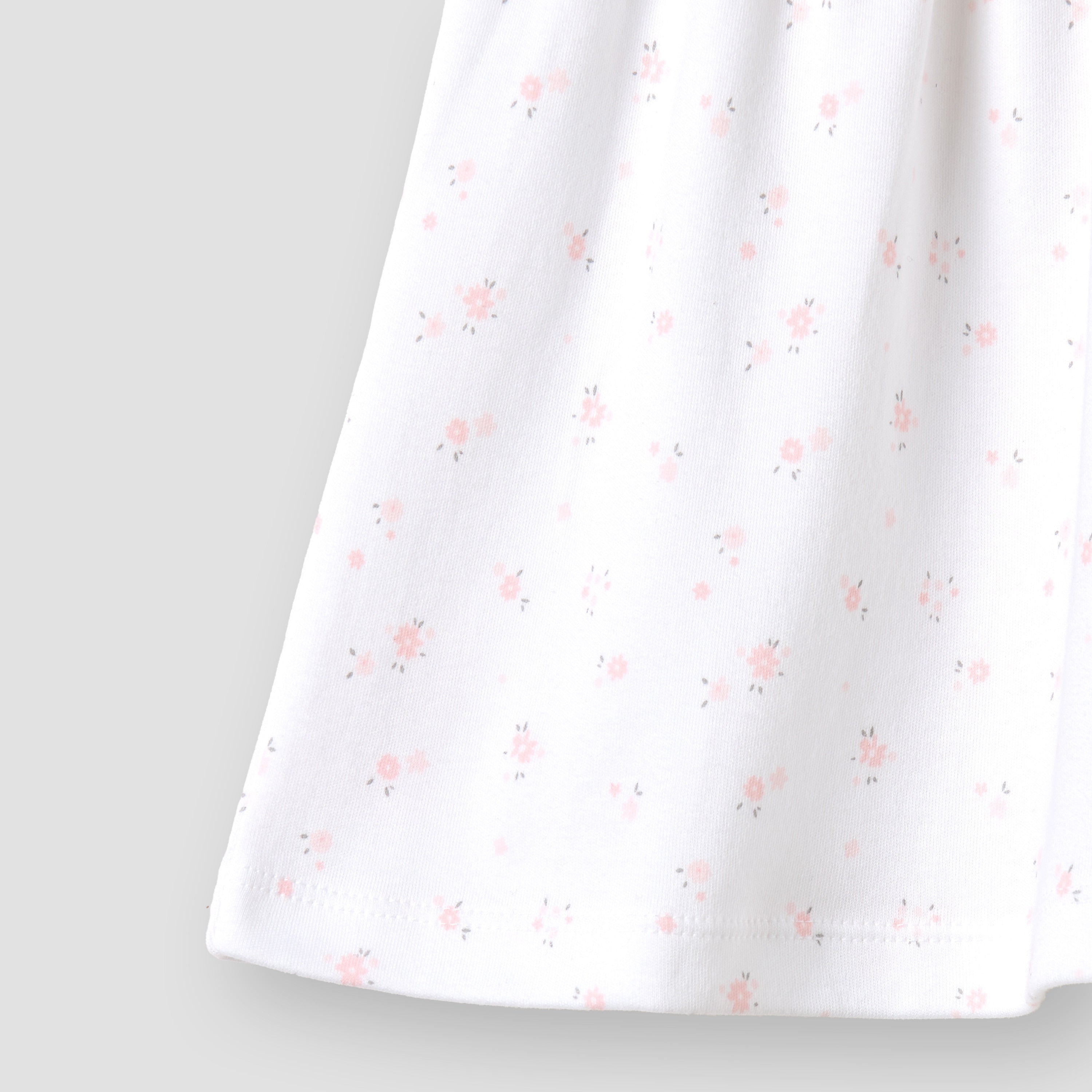 Juniors All-Over Floral Print A-line Dress with Bow Detail