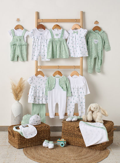 Juniors Cotton Round Neck Long Sleeves Sleepsuit with Ruffles-baby-girls-clothing-nightwear-sleepsuits-image-5