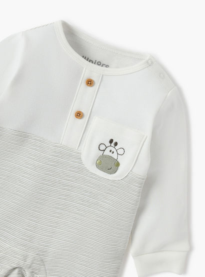 Juniors Striped Sleepsuit with Chest Pocket-baby-boys-clothing-nightwear-sleepsuits-image-3