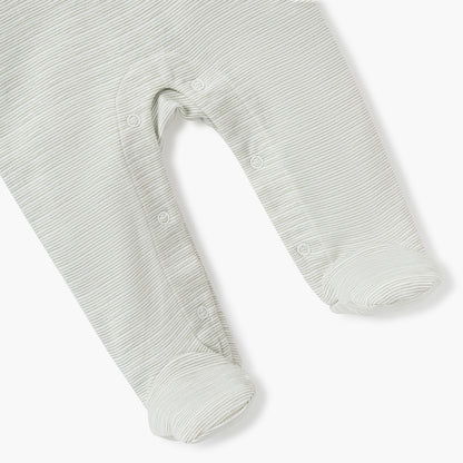 Juniors Striped Sleepsuit with Chest Pocket