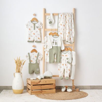 Juniors Striped Sleepsuit with Chest Pocket