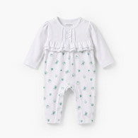 Juniors Cotton Round Neck Long Sleeves Sleepsuit with Ruffle Detail-undefined-image-1