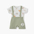 Juniors Animal Print T-shirt and Dungaree Set - Green / 12-18 mths