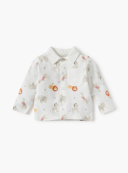 Juniors Animal Print Shirt and Pyjama Set-baby-boys-clothing-nightwear-pyjamasets-image-2