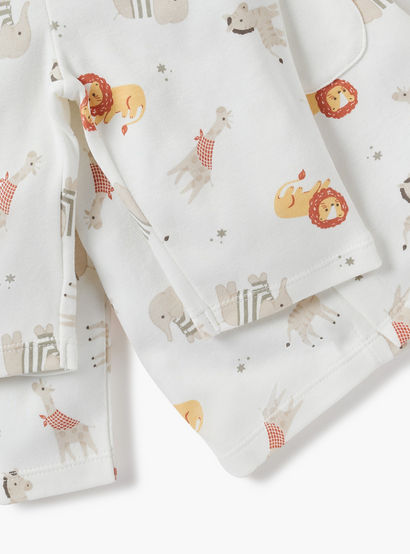 Juniors Animal Print Shirt and Pyjama Set-baby-boys-clothing-nightwear-pyjamasets-image-5