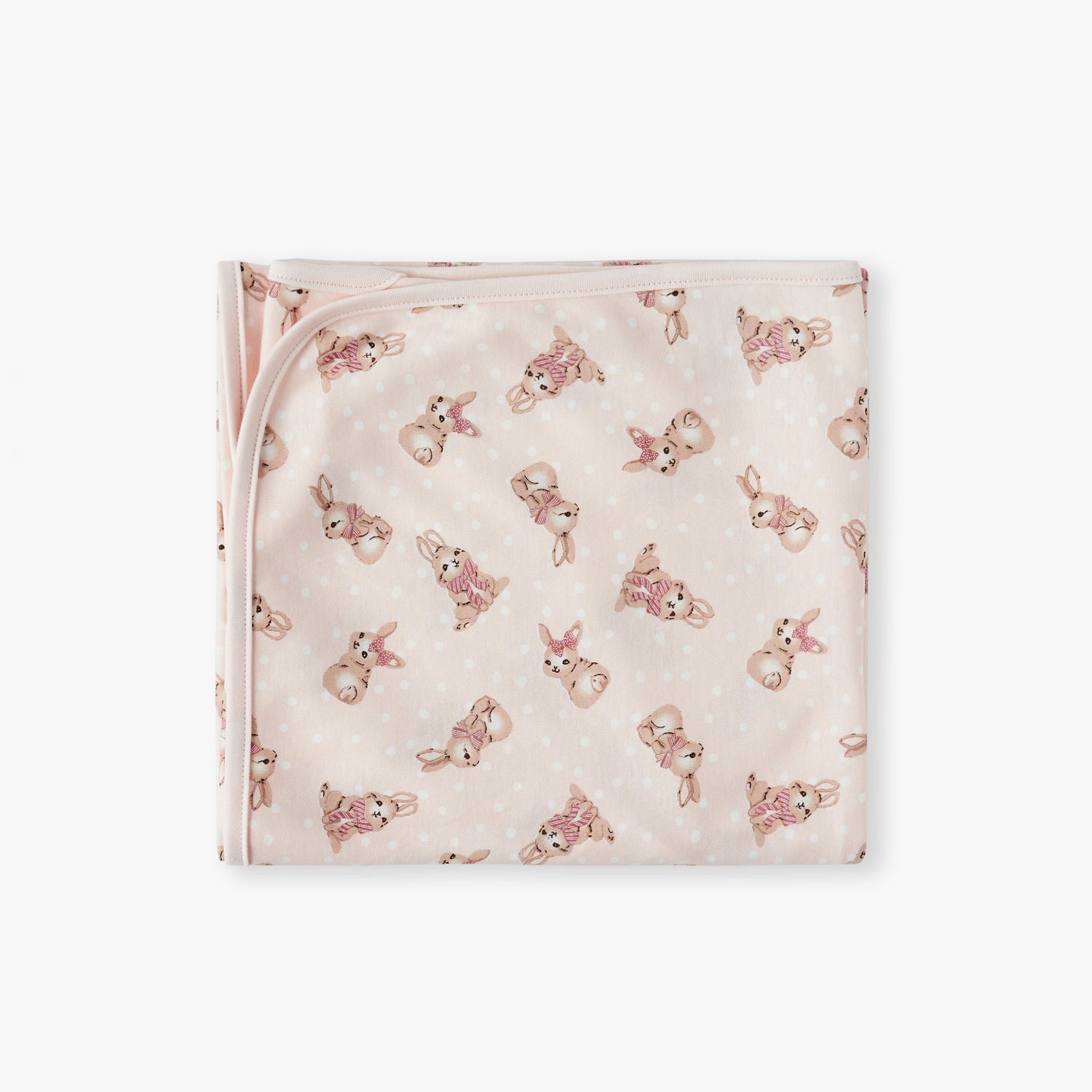 Juniors Bunny Print Receiving Blanket - 71x81 cm