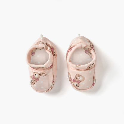 Juniors Bunny Print Booties