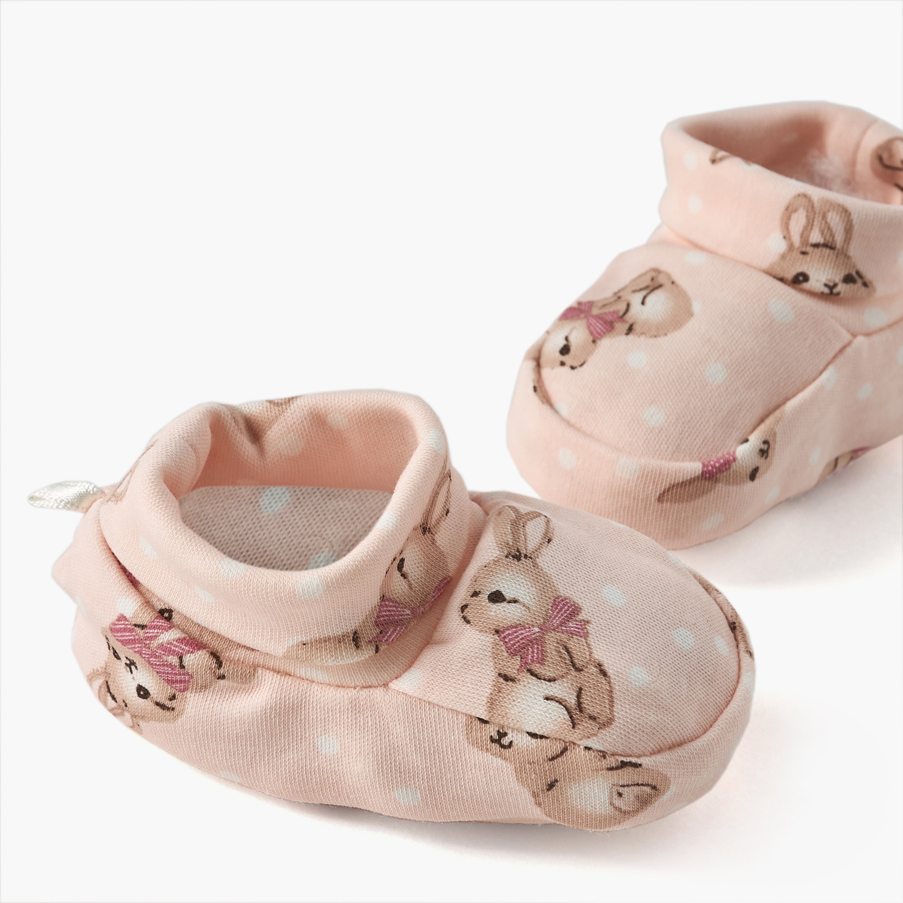 Juniors Bunny Print Booties