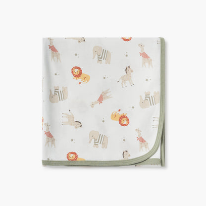 Juniors Animal Print Receiving Blanket
