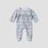 Juniors Cotton Round Neck Long Sleeves Sleepsuit with Floral Print - Blue / 9-12 mths