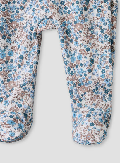 Juniors Cotton Round Neck Long Sleeves Sleepsuit with Floral Print-baby-girls-clothing-nightwear-sleepsuits-image-4