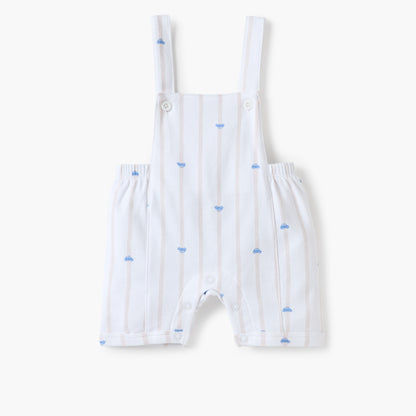 Juniors Car Print Dungaree and Solid T-shirt Set