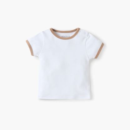 Juniors Car Print Dungaree and Solid T-shirt Set
