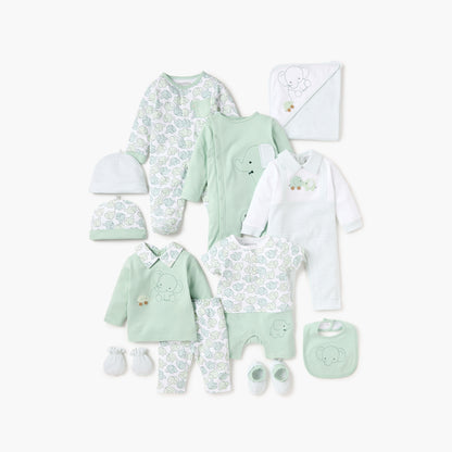 Juniors Elephant Print Romper with Short Sleeves and Snap Button Closure