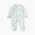 Juniors Elephant Print Closed Foot Sleepsuit with Long Sleeves and Snap Button Closure - Green / 9-12 mths