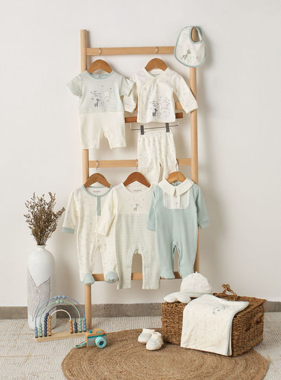 Juniors Cotton Crew Neck Long Sleeves Sleepsuit with Giraffe Print-baby-girls-clothing-nightwear-sleepsuits-image-6