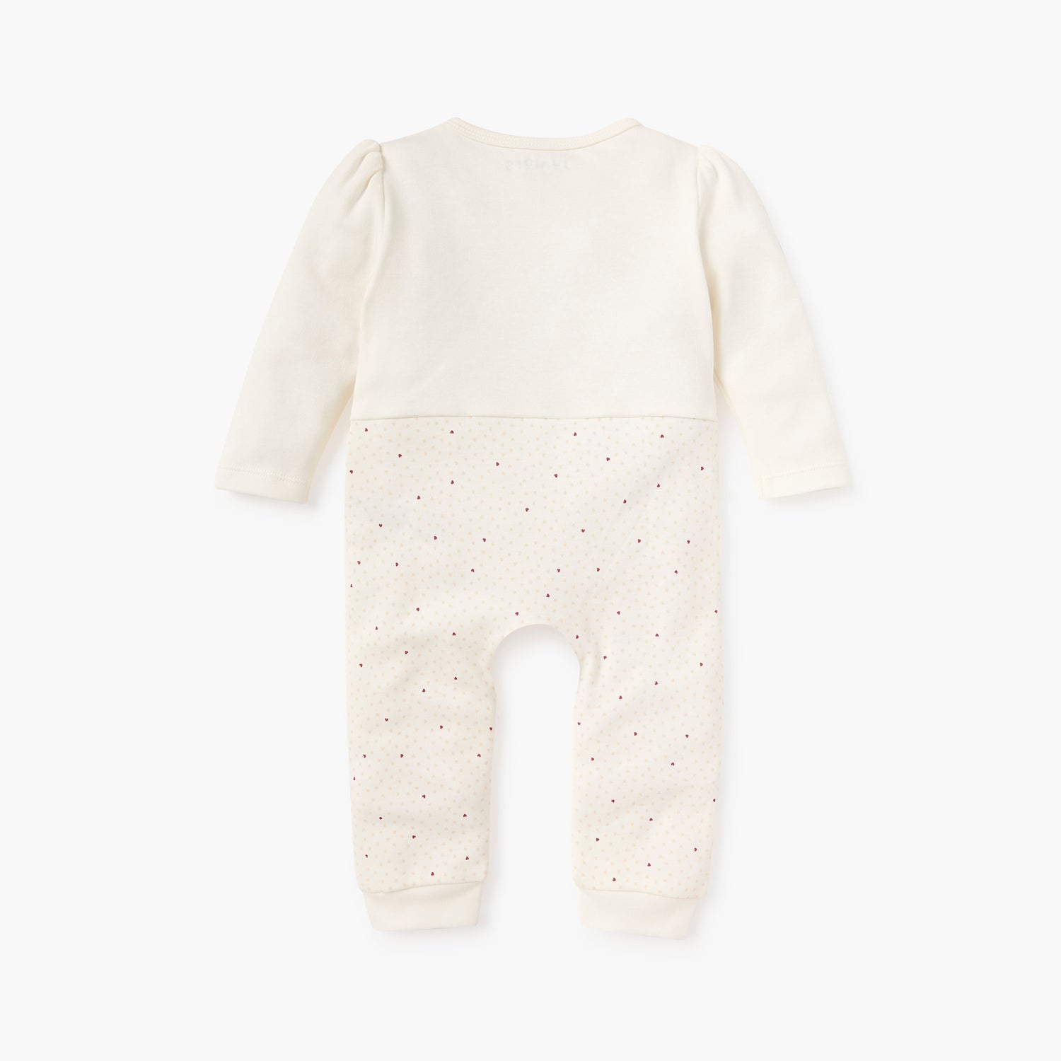 Juniors Bear Applique Sleepsuit with Long Sleeves and Bow Detail