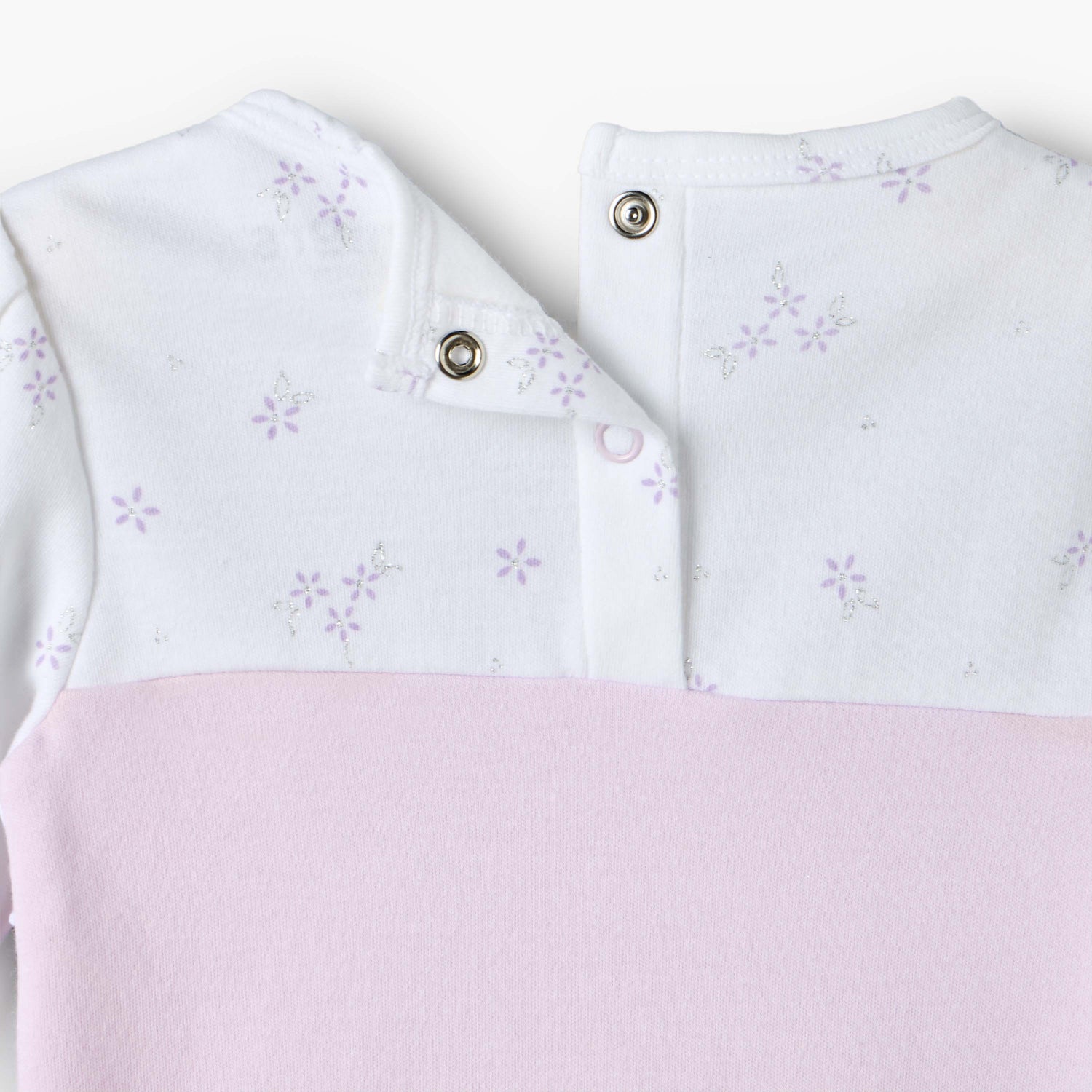 Juniors Cotton Round Neck Long Sleeves Sleepsuit with Floral Print