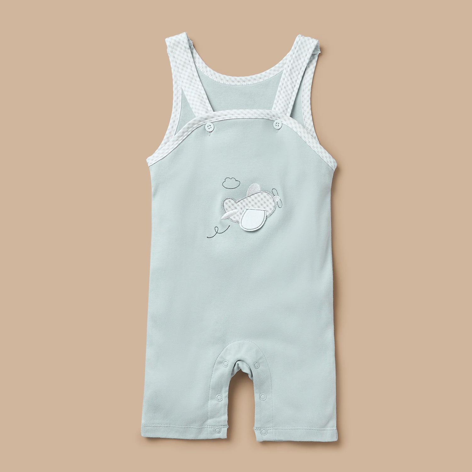 Juniors Solid T-shirt and Dungaree Set