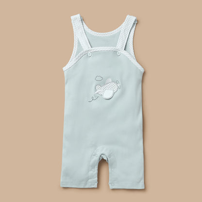 Juniors Solid T-shirt and Dungaree Set