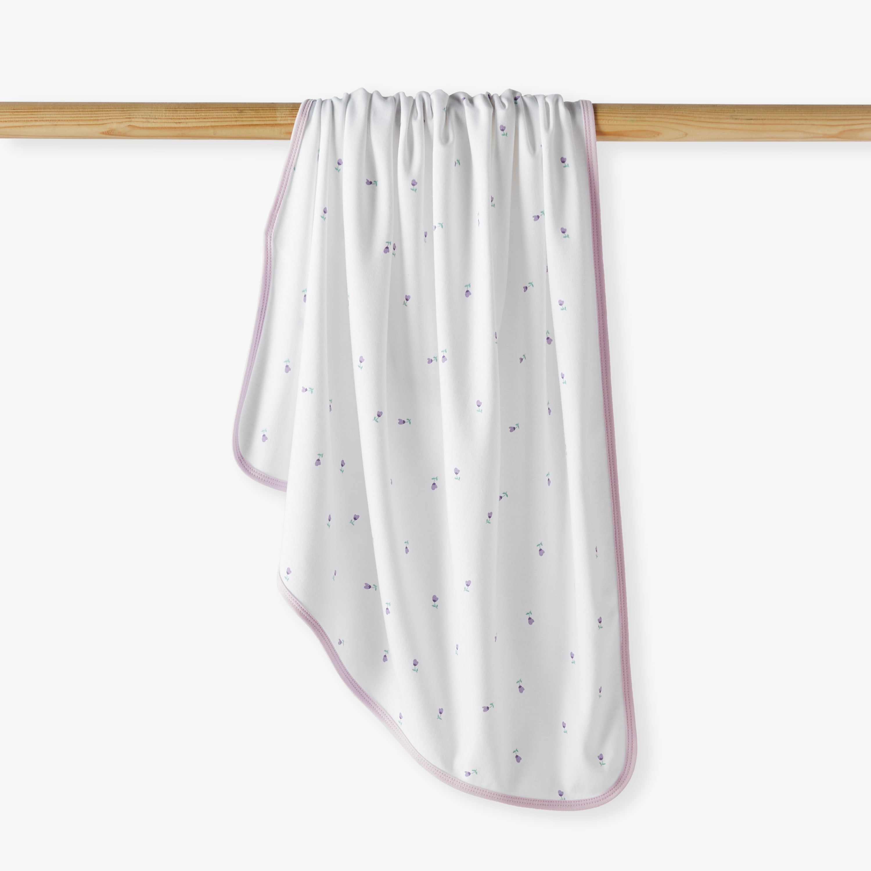 Juniors Floral Print Receiving Blanket - Pink / 0-6 mths