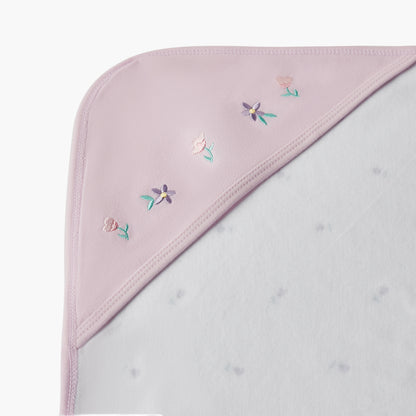 Juniors Floral Print Receiving Blanket