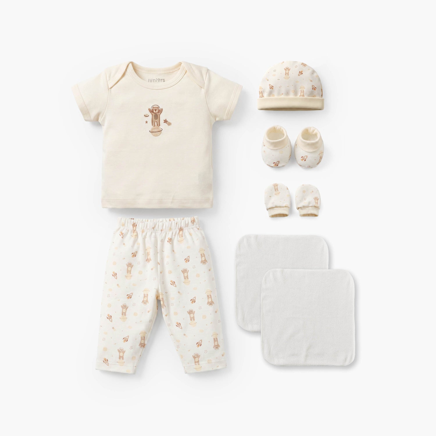 Set of 8 Juniors Clothing Gift Set with Teddy Bear Print