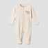 Juniors Cotton Crew Neck Long Sleeves Sleepsuit with Bear Applique - Beige / 12-18 mths