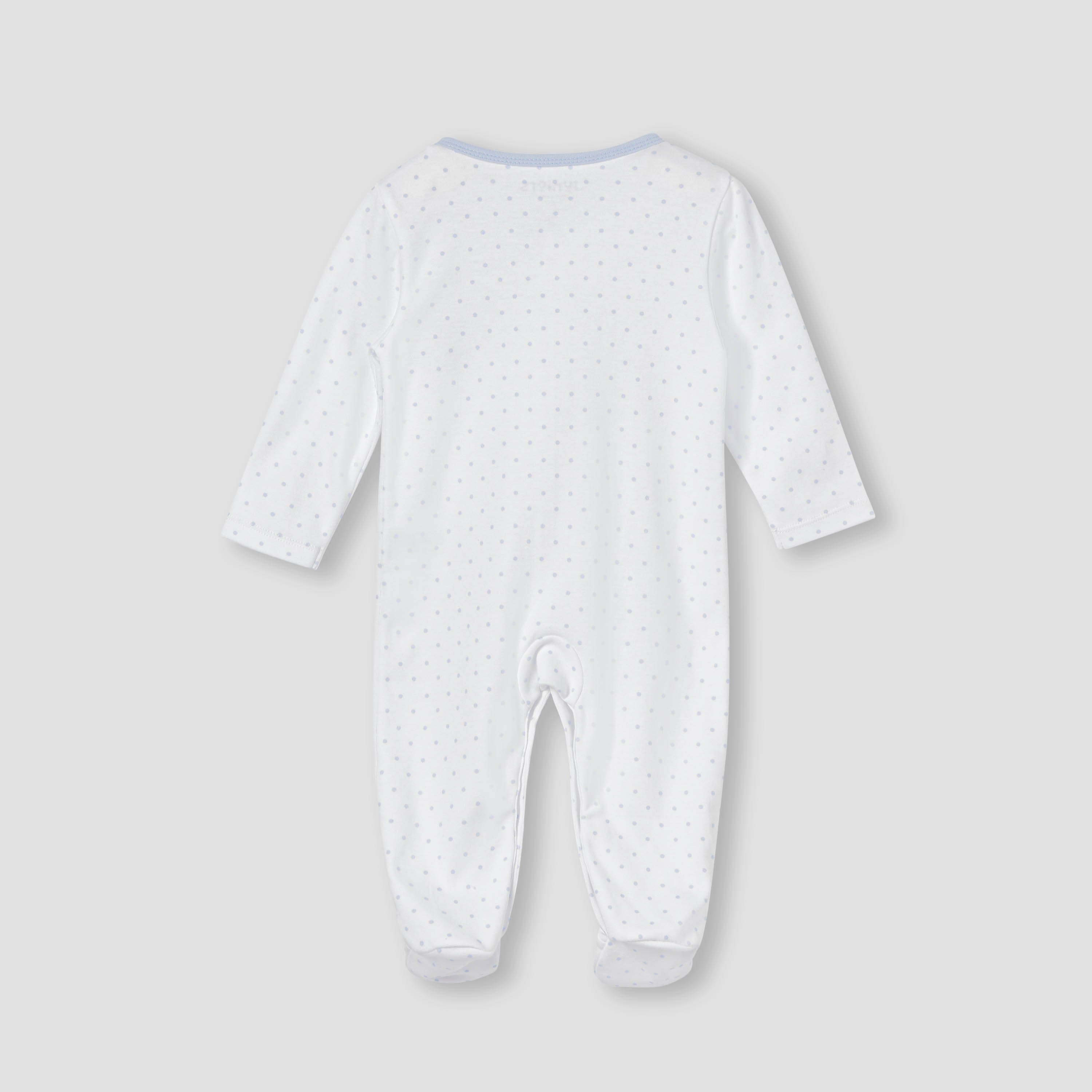 Juniors Robot Applique Sleepsuit with Long Sleeves and Button Closure