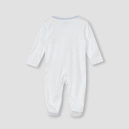 Juniors Robot Applique Sleepsuit with Long Sleeves and Button Closure