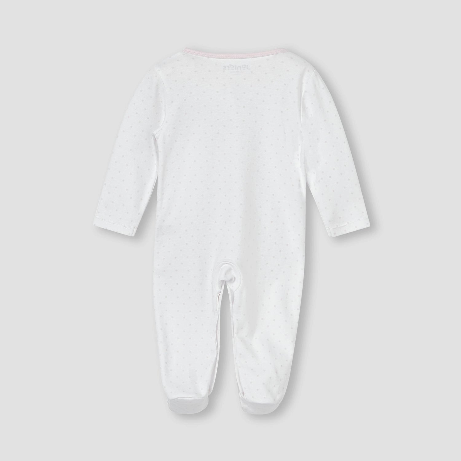 Juniors Bunny Embroidered Sleepsuit with Button Closure
