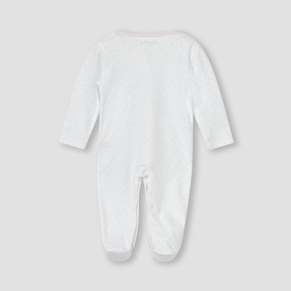 Juniors Bunny Embroidered Sleepsuit with Button Closure