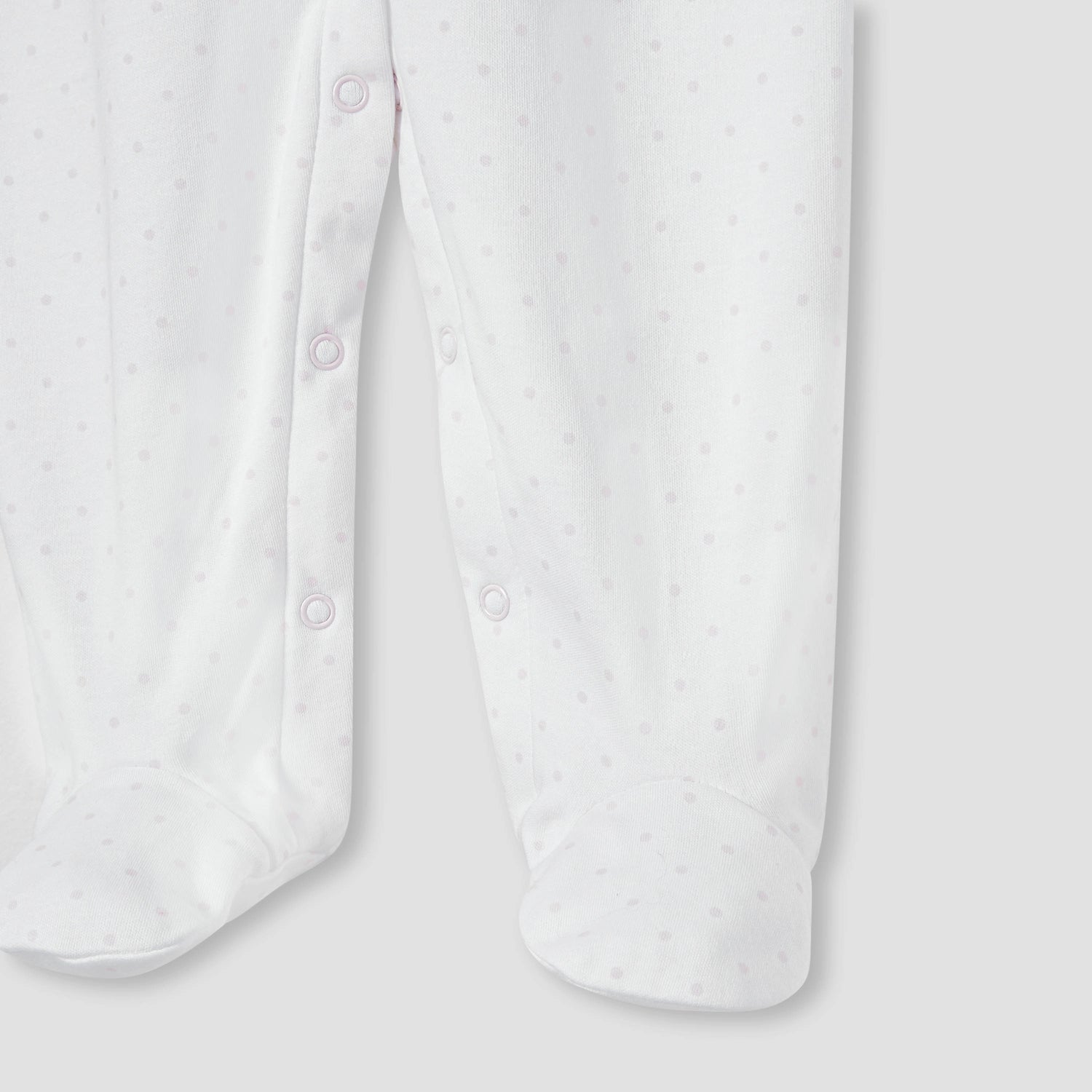 Juniors Bunny Embroidered Sleepsuit with Button Closure