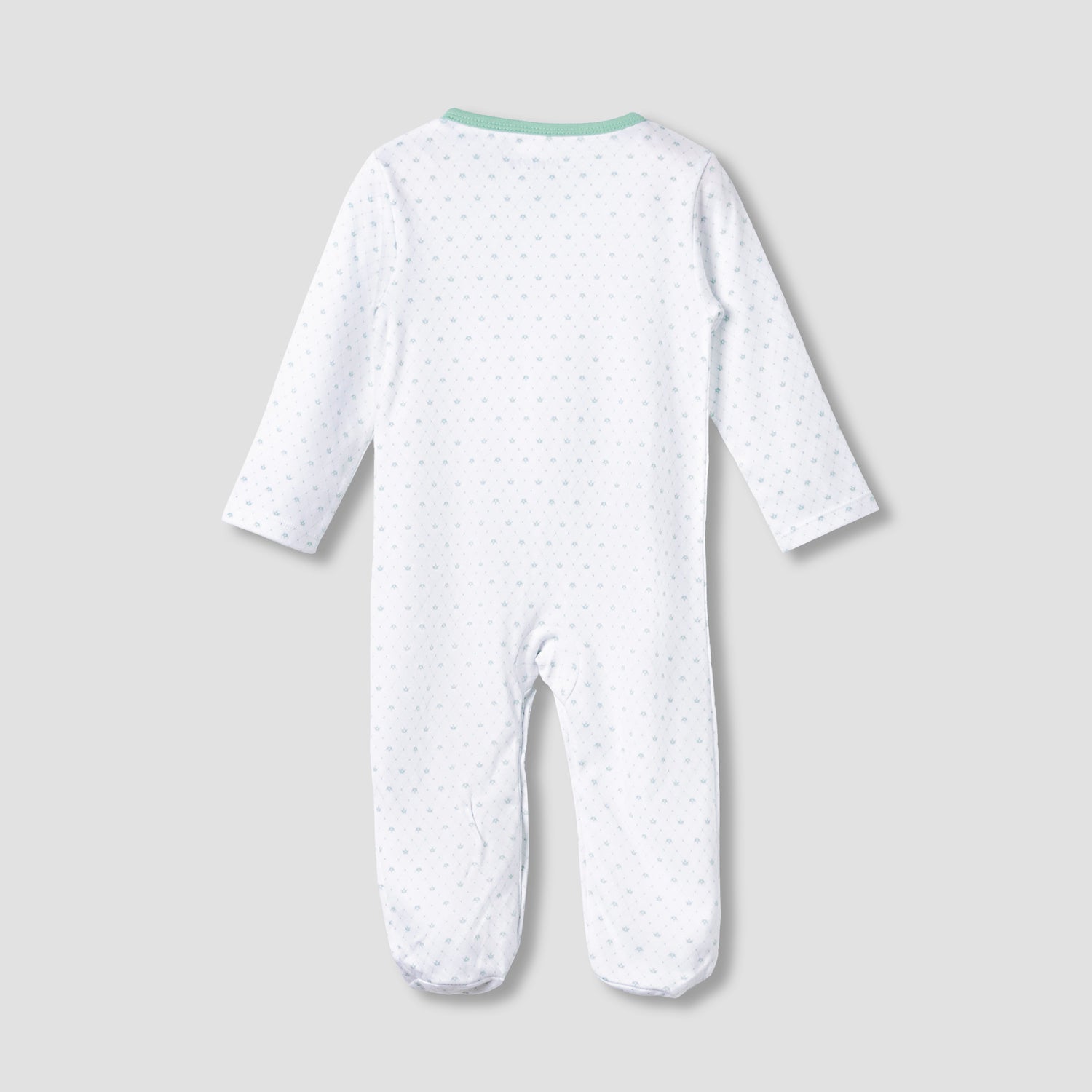 Juniors Round Neck Sleepsuit with Closed Feet - Cotton - Long Sleeves