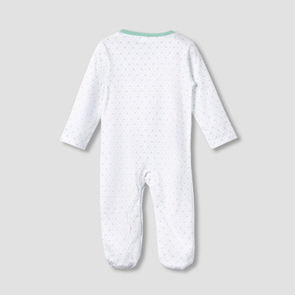 Juniors Round Neck Sleepsuit with Closed Feet - Cotton - Long Sleeves