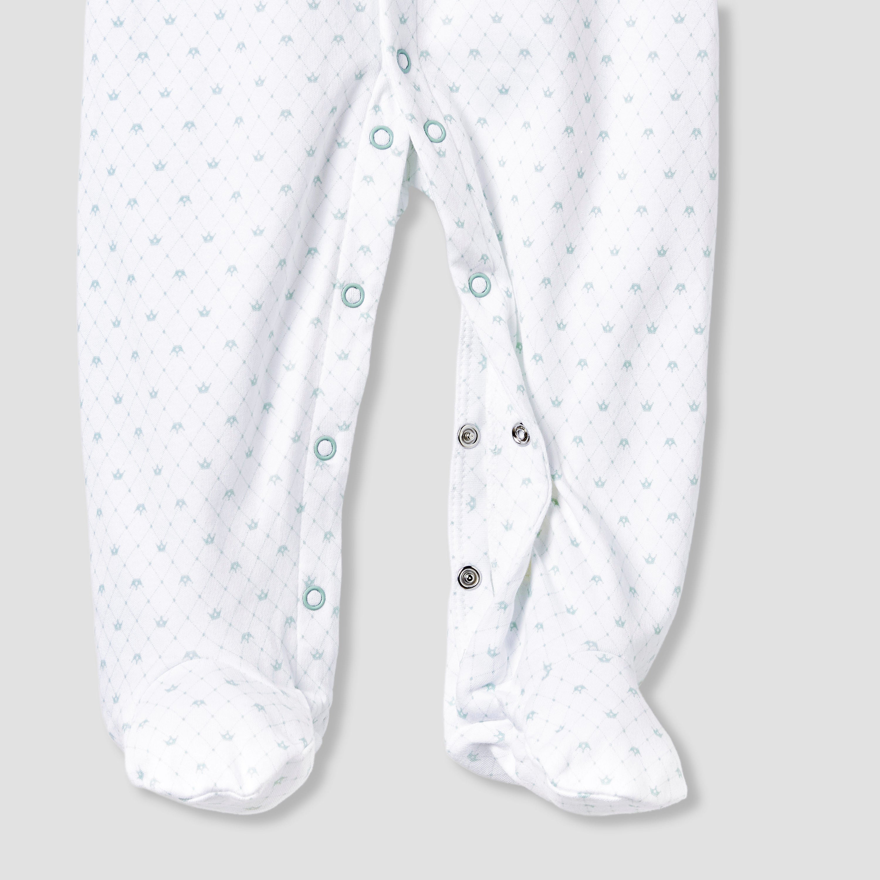 Juniors Round Neck Sleepsuit with Closed Feet - Cotton - Long Sleeves