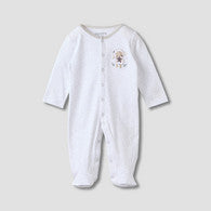 Juniors Sheep Embroidered Sleepsuit with Long Sleeves-undefined-image-1
