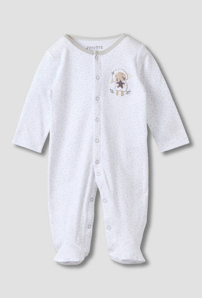 Juniors Sheep Embroidered Sleepsuit with Long Sleeves-undefined-image-1
